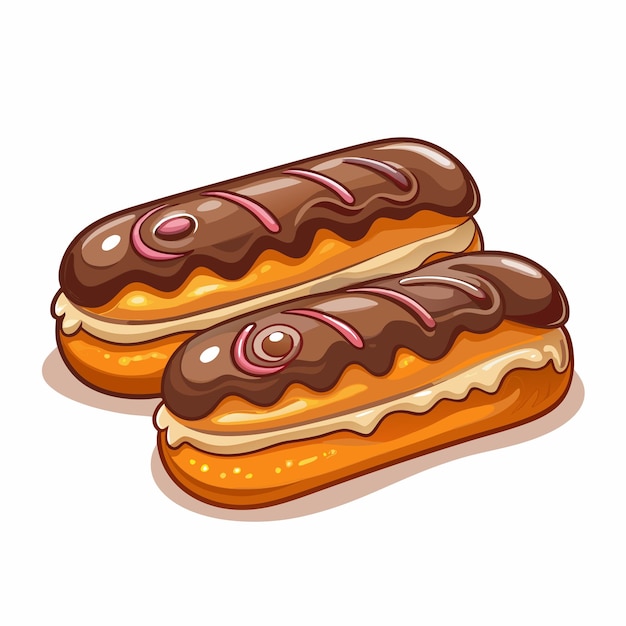 Vector eclairs food vector artwork layout