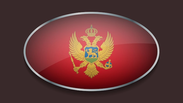 Vector eclipse shape of montenegro flag with original color