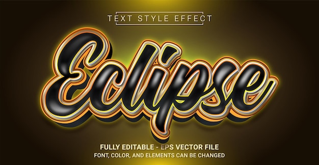 Eclipse Text Style Effect Editable Graphic Text Template