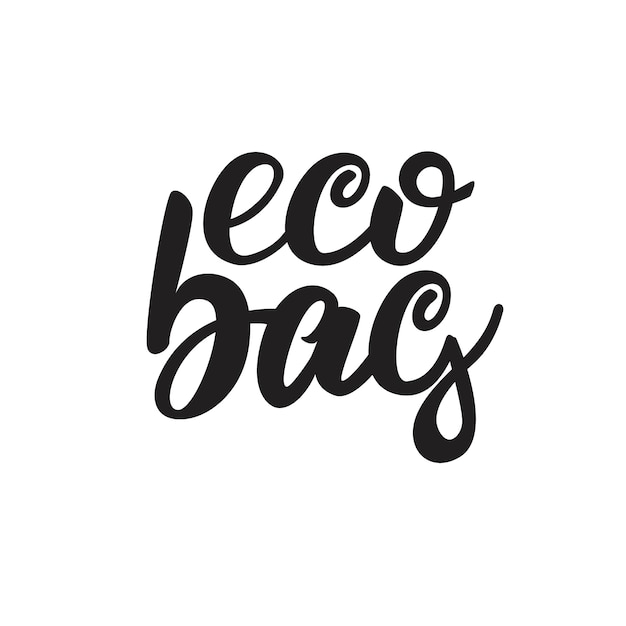 Eco bag Lettering design