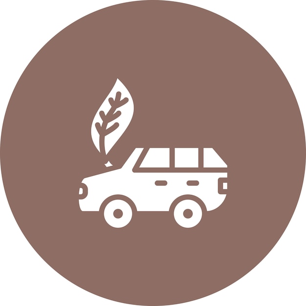 Eco Car vector icon illustration of Ecology iconset