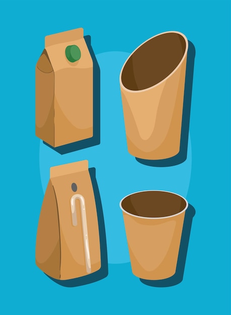 Eco containers mockup