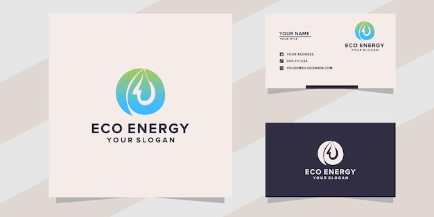 Eco energy logo template