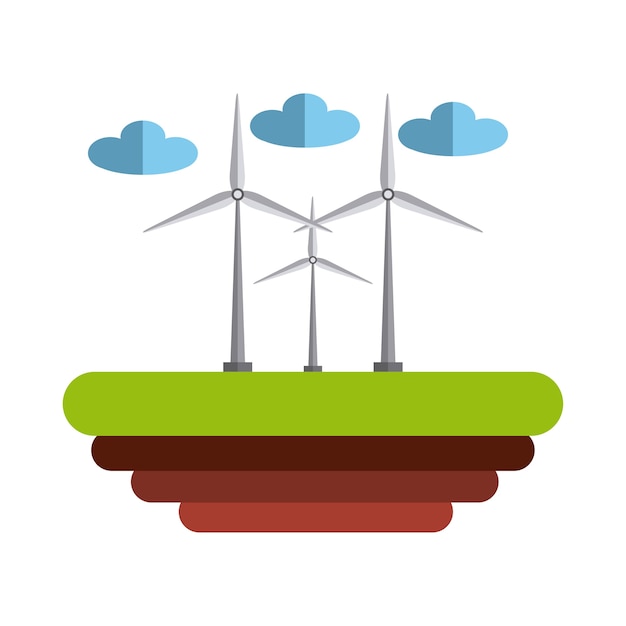 eco energy windmill icon