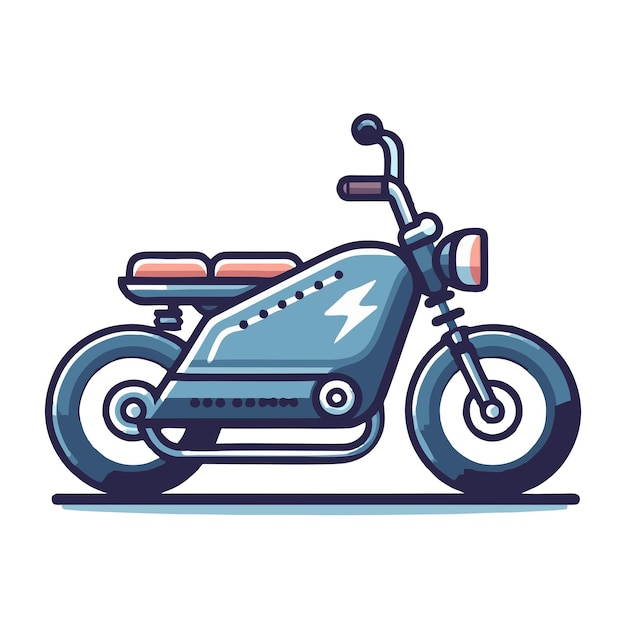 eco friendly electric motorbike flat vector design