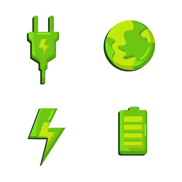 eco-friendly energy vector set design