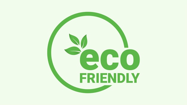 Eco friendly green leaf label sticker