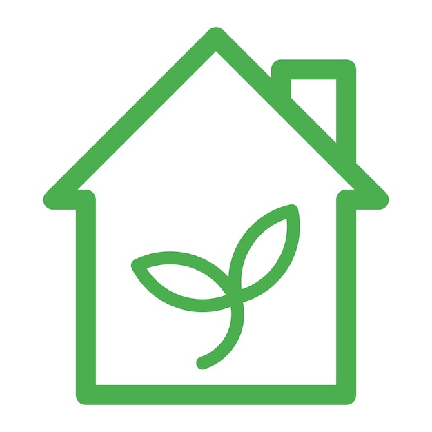 Vector eco friendly house icon green environment home icon