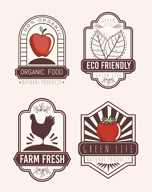 Eco friendly labels collection