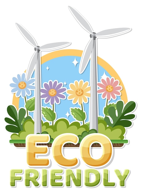 Eco friendly logo banner vector