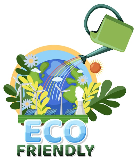 Eco friendly logo banner vector