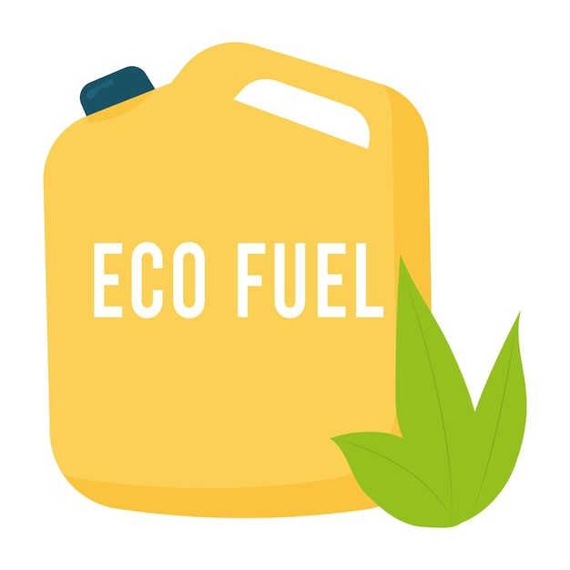 Eco fuel canister fuel with leaves and flowers in background