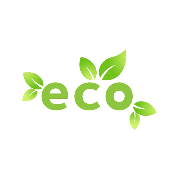 Eco green leaf icon. Bio nature green eco symbol for web and business. Simple flat illustration