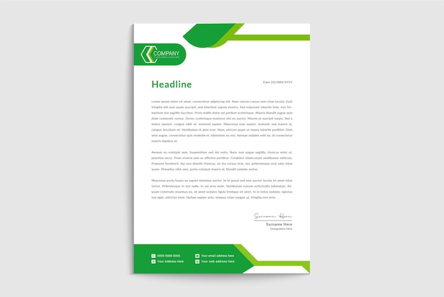 Eco Green letterhead design