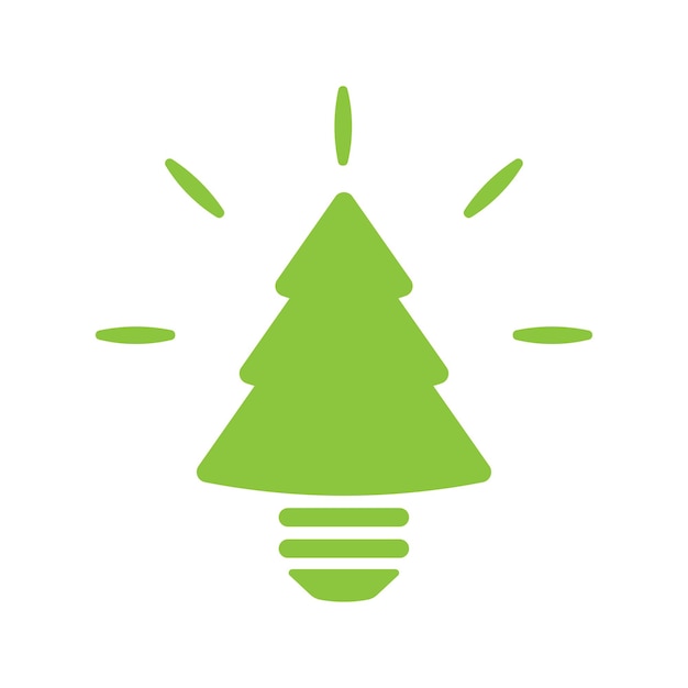 Eco green tree light bulb icon i Bio nature green eco symbol for web and business