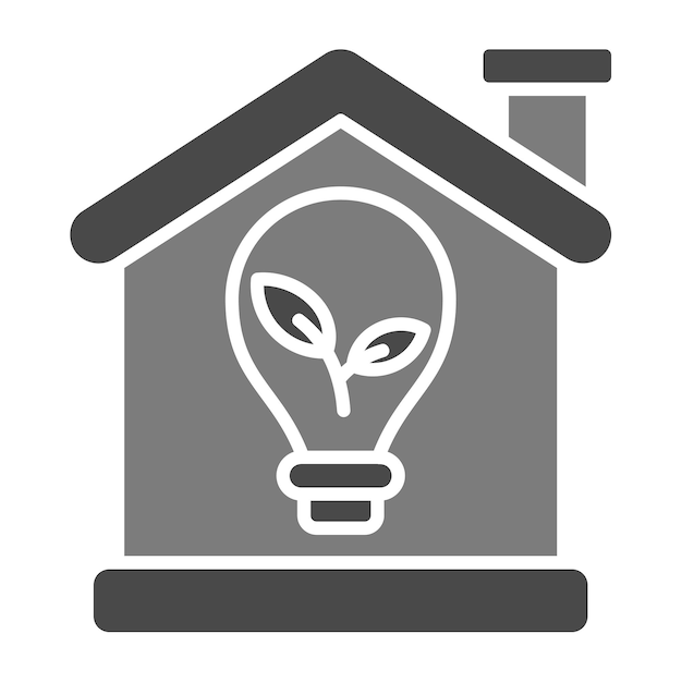 Vector eco home icon