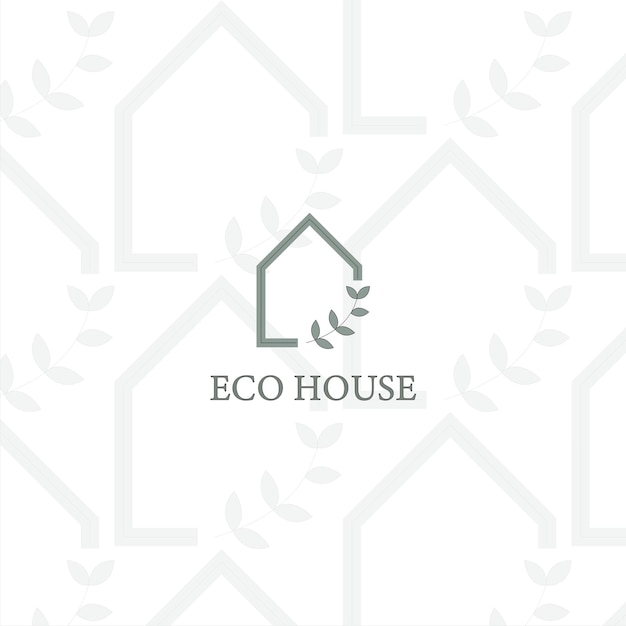 Vector eco house furniture logo