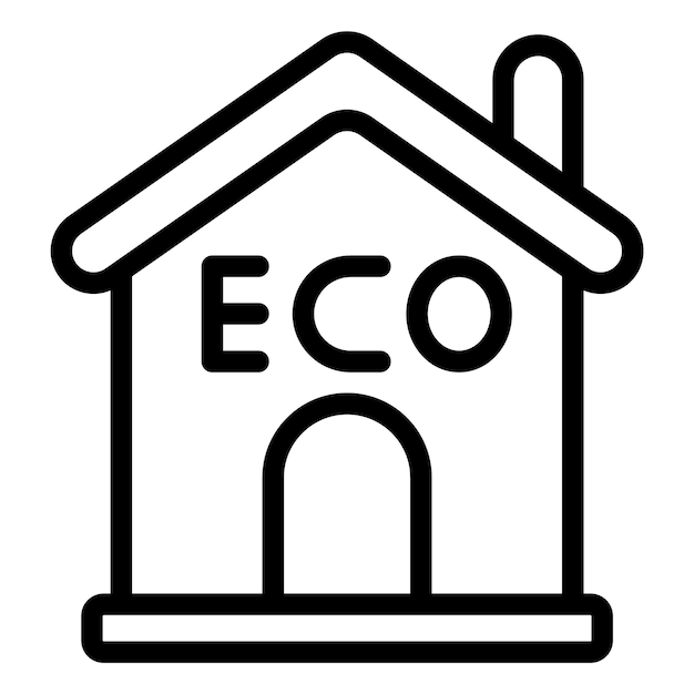 Eco house Vector Icon Design Illustration