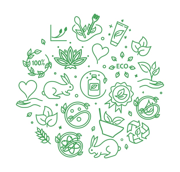 Eco icons composition