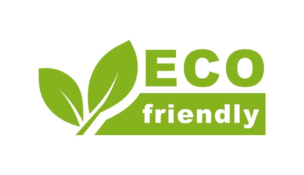 Eco label Eco friendly logo Organic and natural product icon