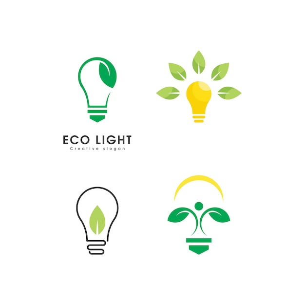 Eco light bulb logo