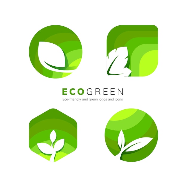 eco logo concept for mascot or icon