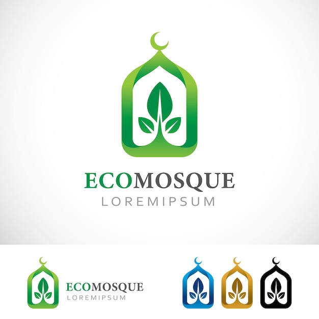 Eco Mosque Logo Design Template