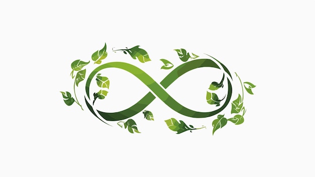 Vector eco nature infinity logo design