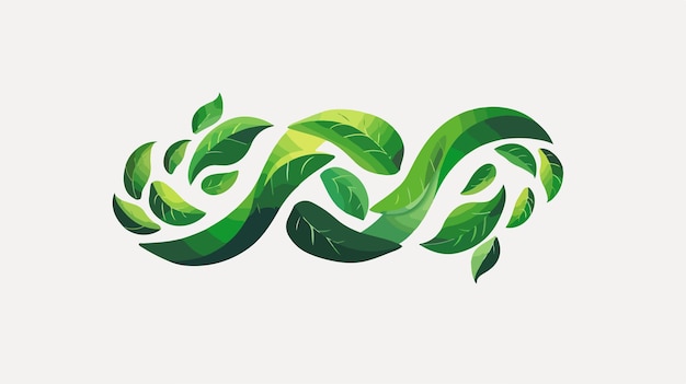 Vector eco nature infinity logo design