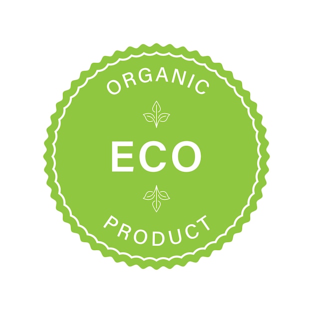 Eco Organic Product Green Stamp Bio Fresh Vegetarian Eco Food Sticker Ecology Ingredients Quality