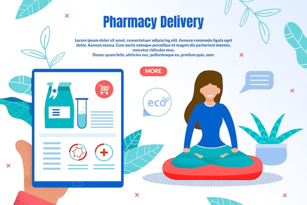 Eco Pharmacy Delivery Flat  Web Banner