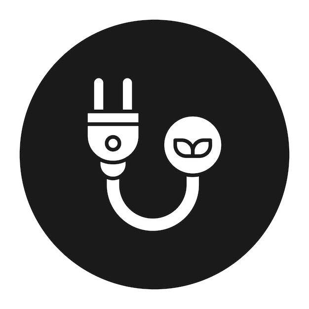 Vector eco power socket vector icon can be used for sustainable energy iconset