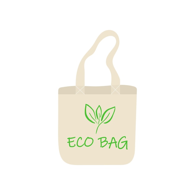 Eco shopping bag for shopping Dairy reusable eco friendly shopper net Zero waste plastic free concept Flat trendy design