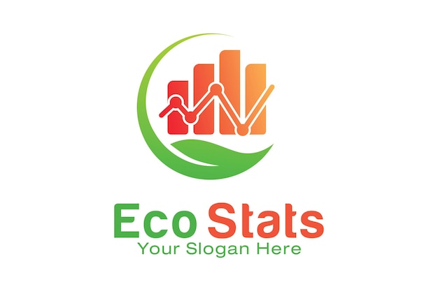 Eco Stats logo design template