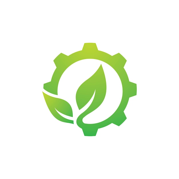 Eco tech logo design illustration