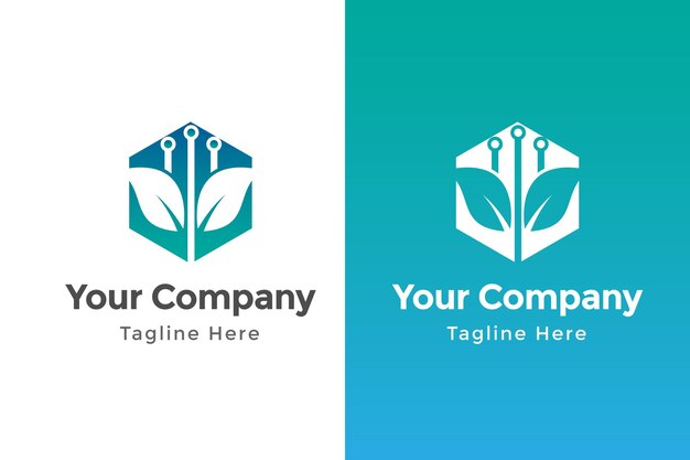 eco tech logo template