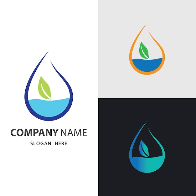 Eco water logo images