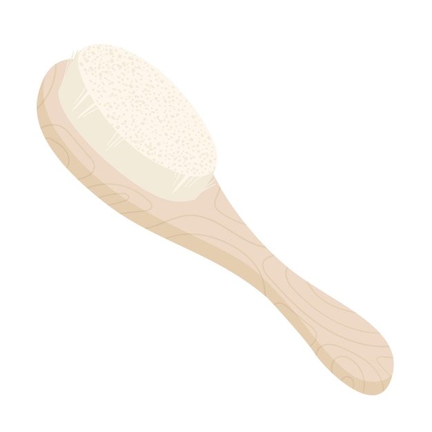 Eco wooden brush, Zero waste and recycle item, Body care accessory from natural material