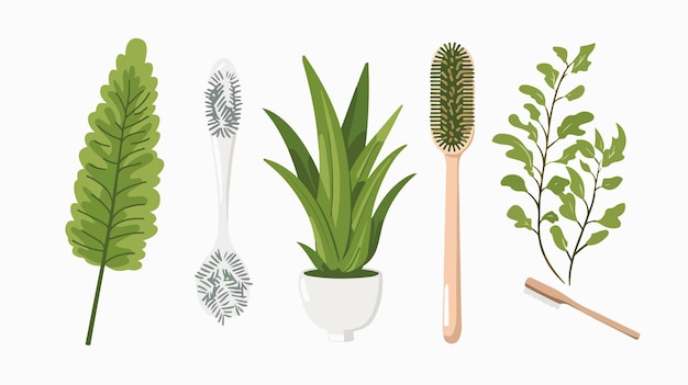 Vector ecofriendly toilet brush illustration in flat vector style