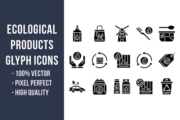 Ecological Products Glyph Icons