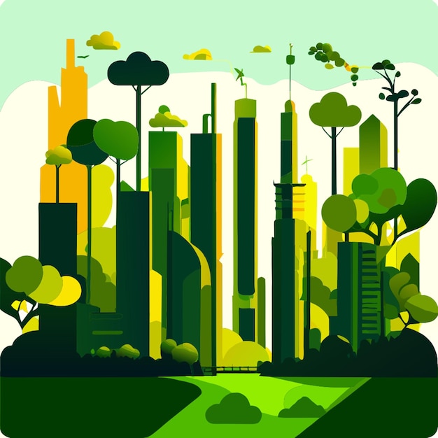 Vector ecological vector illustration