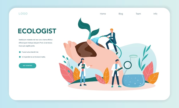 Ecologist web banner or landing page