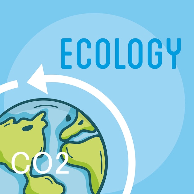 Ecology co2 problems world concept 