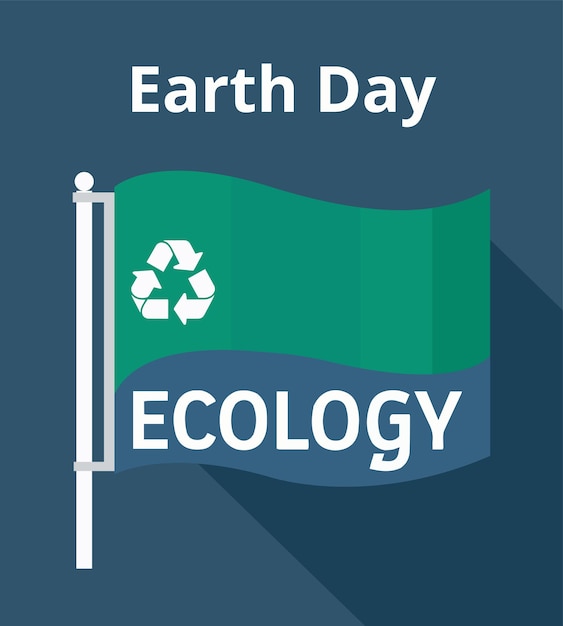 Ecology Flag Vector for Earth Day