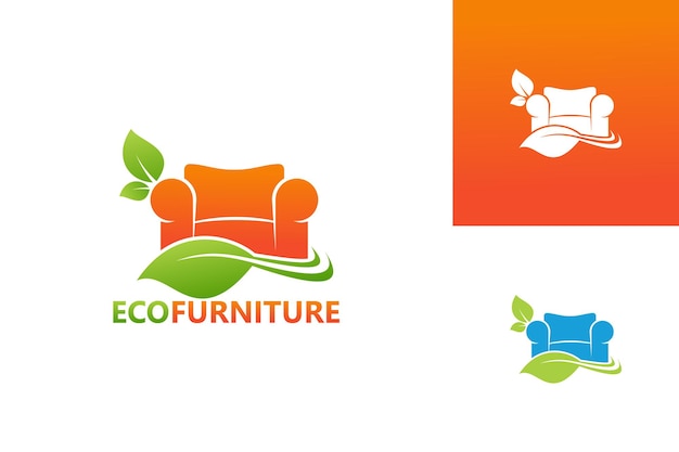 Ecology Furniture Logo Template Design Vector, Emblem, Design Concept, Creative Symbol, Icon