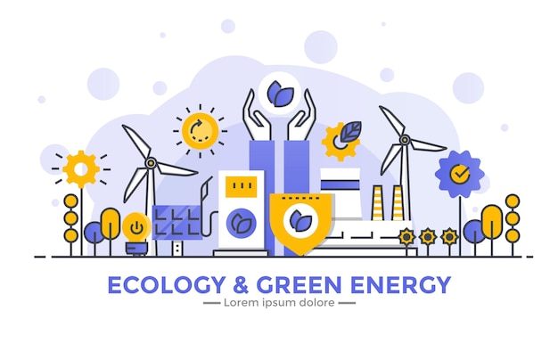 Ecology and green energy banner