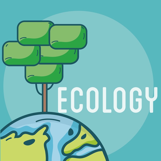 Ecology green plants world concept 