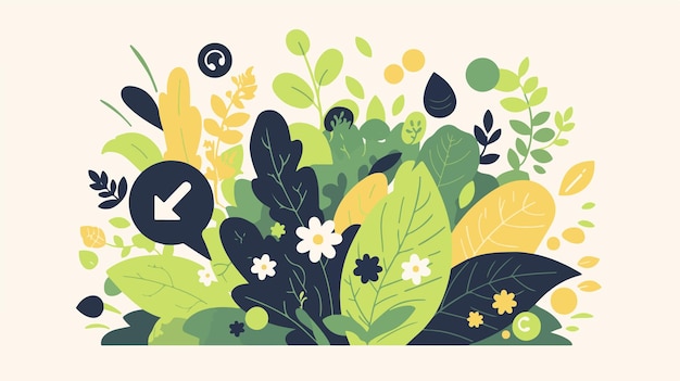 Ecology Infographics with Chat Bubble Illustration