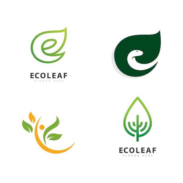 Ecology nature logo element vector