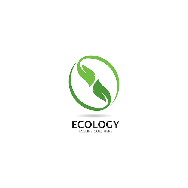 Ecology Tree Leaf Logo Template